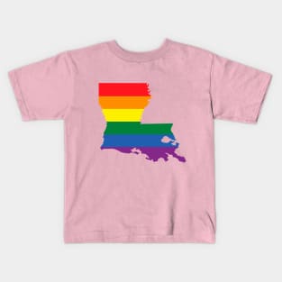 Louisiana state LGBT Pride Kids T-Shirt